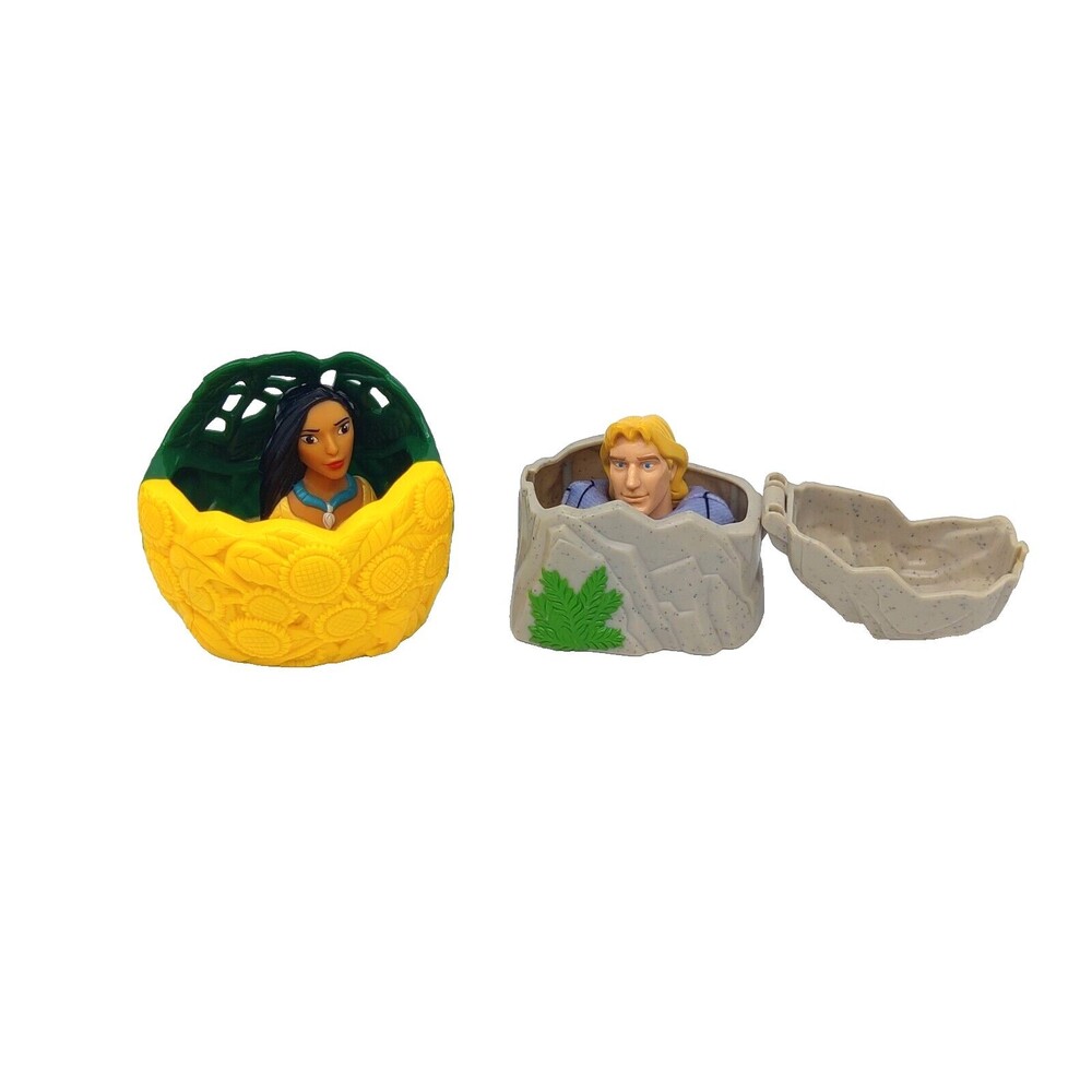 Vintage 1990s Burger King Kids Club 2 Disney Pocahontas PVC Toys Finger Puppets